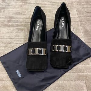 Prada 40.5 Heeled Loafer
